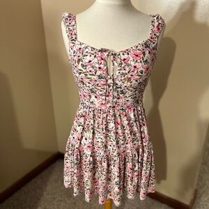 Love & Piece Pink Floral Dress Sz S NWOT